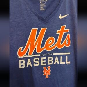 Nike Mets Baseball Blue T-Shirt LARGE